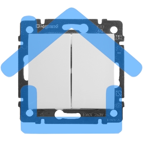 Электроустановочные изделия Legrand Legrand 774408 Переключатель 2напр 2клав 10A Valena белый-3