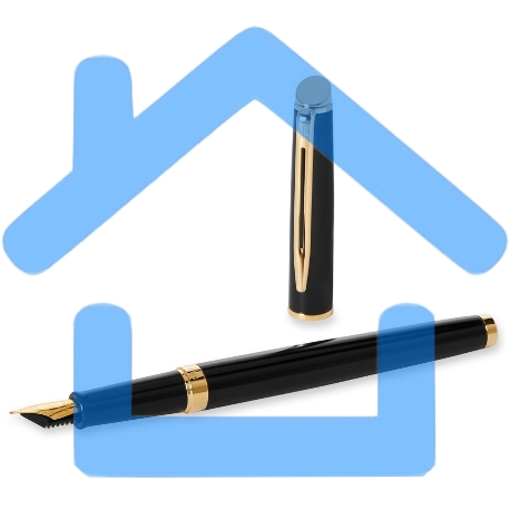 Ручка перьевая Waterman Hemisphere (CWS0920710) Matte Black GT F сталь нержавеющая, подарочная коробка-2