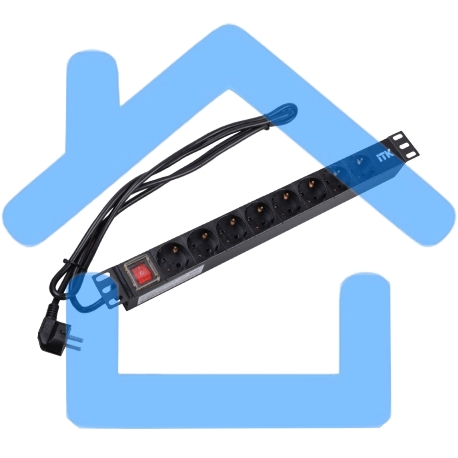 Блок распределения питания ITK PH12-8D1-P гор.размещ. 8xSchuko базовые 16A Schuko 2м-2