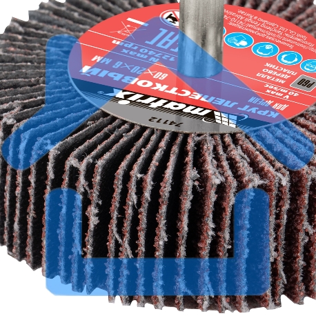 Круг лепестковый для дрели Matrix, P 60, 60x20x6 мм 74112