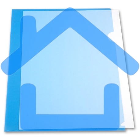 Папка-уголок Бюрократ -E310/1BLU A4, пластик, 0.18мм, синий