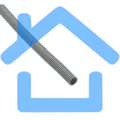 Труба гофрированная ПВХ d16мм с зондом сер. (50м) Рувинил 11601(50)