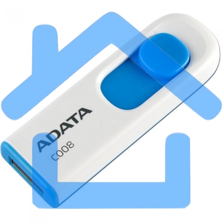 Флешка USB ADATA C008 (AC008-16G-RWE), 16Gb, USB 2.0, R/W 15/5, белый/синий-9