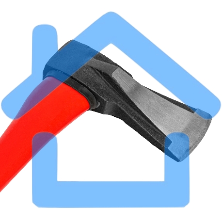 Топор-колун с клиновидным полотном 2500 г, фибергласовое обрезиненное топорище 880 мм Matrix-1