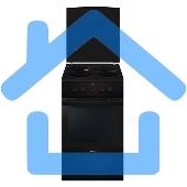 Плита электрическая Hansa FCEB53000 коричневый, конфорок 4 шт, духовка 69 л, 50 см x 85 см x 60 см