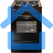 Плита электрическая Лысьва ЭП 411 коричневый, конфорок 4 электрических, духовка 57 л, 50 см x 85 см x 60 см