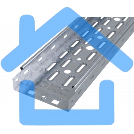 Лоток листовой перфорированный 100х50 L2000 сталь 0.7мм ДКС 35252
