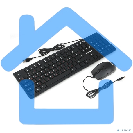 Комплект клавиатура+мышь проводные Gembird KBS-9050, черный,104кл, 3кн., каб.1.5м-1