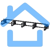 Кабельный организатор Hyperline CM-1U-PL с пластиковыми кольцами, 19