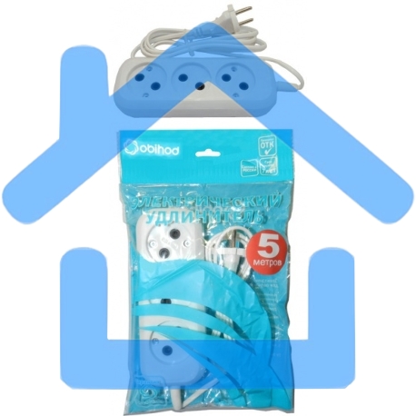 Удлинитель ОБИХОД РС-3 ( ШВВП ) 3*5 м (60) 150-505