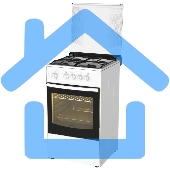 Плита газовая Darina 1B1 GM 441 018 W белый/черный, конфорок 4 шт, духовка 50 л, 50 см x 85 см x 51 см