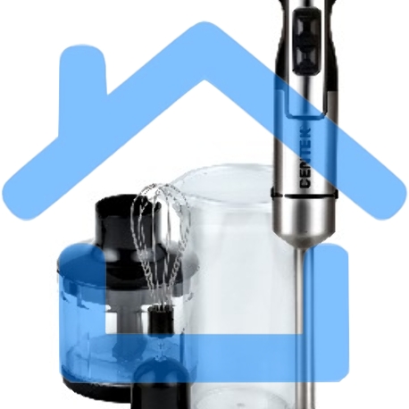 Блендер Centek CT-1338 (черный/сталь) 1300Вт DC мотор, РЕГУЛЯТОР МОЩНОСТИ сLED, стакан, чоппер, венчик-2