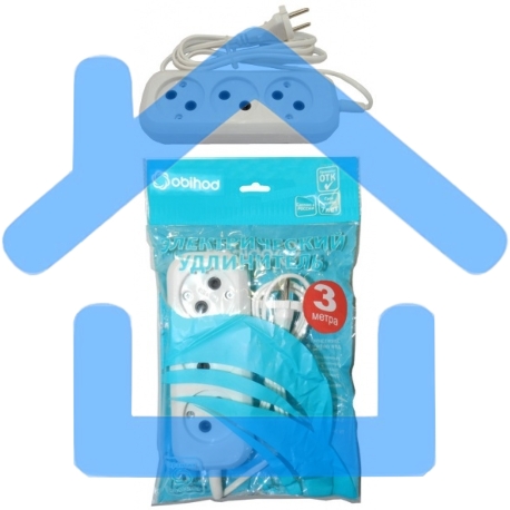 Удлинитель ОБИХОД РС-3 ( ШВВП ) 3*3 м (60) 150-503