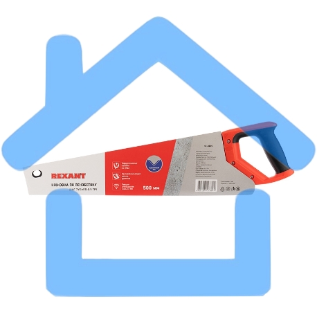 Ножовка по пенобетону Rexant 500 мм, защитное покрытие, твердосплавные напайки на зубья, двухкомпонентная рукоятка-1