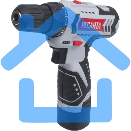 Дрель-шуруповерт Ресанта ДА-12-2Л 75/14/1, Аккумуляторная, 12В