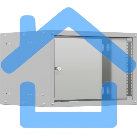 Шкаф коммутационный NTSS LIME (NTSS-WL6U5535GS) настенный 6U 550x350мм пер.дв.стекл несъемн.бок.пан. 30кг серый 8.3кг 110град. IP20-4