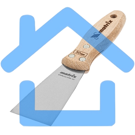 Шпательная лопатка Matrix из нержавеющей стали, 50 мм, буковая рукоятка, EFP 85611-6