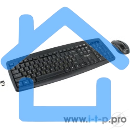 Комплект клавиатура + мышь Gembird KBS-8000 черный USB беспров. 2.4ГГц/10м, 1600DPI, мини-приемник-6