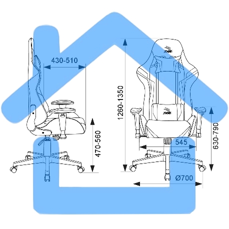 Кресло игровое ZOMBIE Z4, на колесиках, искусственная кожа, черный/красный (viking zombie z4 red)-33