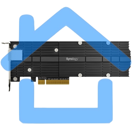 Сетевая карта Synology M.2 SSD-NVME adapter M.2 2110/2080,2 slots m.2 key, 10 Gigabit port RJ-45, PCIe 3.0 x8 adapter (FH bracket)'