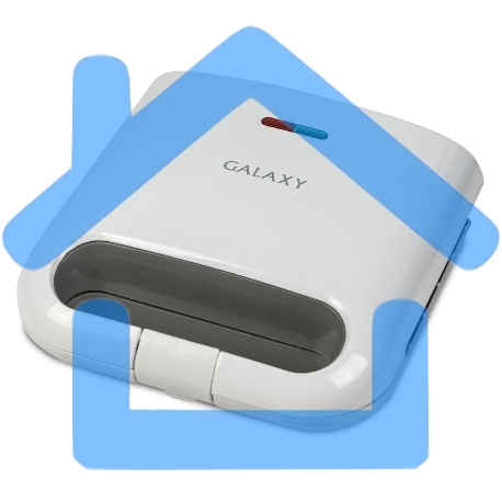 Сэндвич-тостер Galaxy Line GL 2962, белый, с несъемными пластинами, 800 Вт, индикаторы нагрева и сети, антипригарное покрытие рабочей поверхности, теплоизолированный корпус, прорезиненные ножки, препятствующие скольжению-1