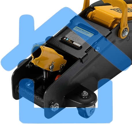 Домкрат гидравлический подкатной с фиксатором Denzel 2,8 т, 135-385 мм 51155-8