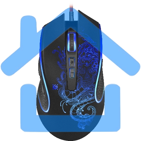 Мышь проводная Defender Venom GM-640L черный, 3200 dpi, USB, кнопки - 8-5