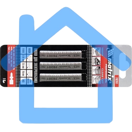 Полотна Matrix для электролобзика по дереву, 3 шт. T101B, 75x2,5мм, HCS Professional