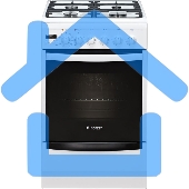 Плита комбинированная Gefest ПГЭ 5102-03 белый, конфорок 4 газовых, духовка 55 л, 50 см x 85 см x 58.5 см