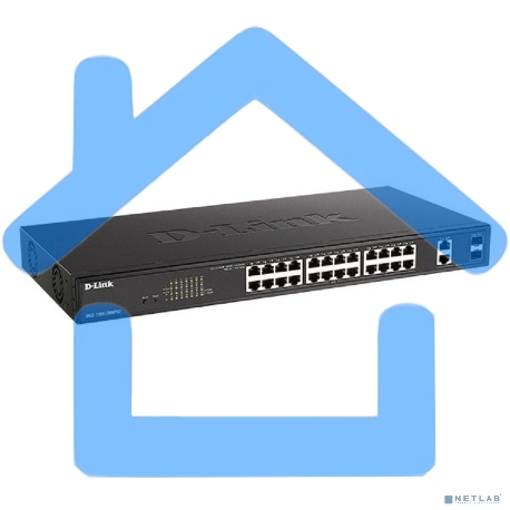 Настраиваемый L2 коммутатор D-Link DGS-1100-26MPV2/A3A с 24 портами 10/100/1000Base-T и 2 комбо-портами 1000Base-T/SFP (24 порта PoE 802.3af/at, PoE-бюджет 370 Вт)-7