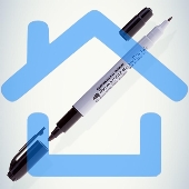 Маркер перманентный двухсторонний 