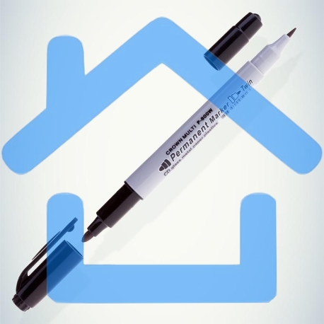 Маркер перманентный двухсторонний 