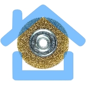 Кордщетка Matrix для ушм 100 мм посадка 22.2мм плоская латунированная витая проволока