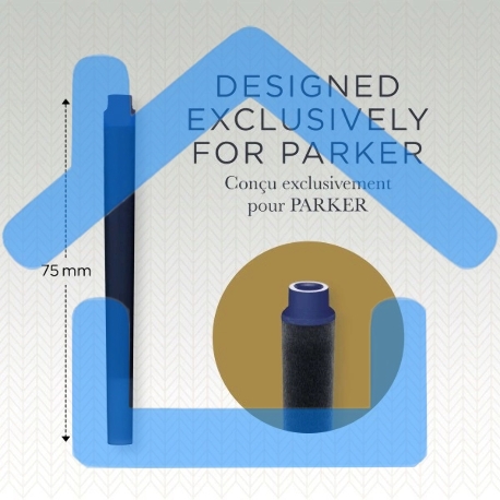 Картридж Parker Quink Z11 (CW1950384) синие чернила, для ручек перьевых (5шт)-3