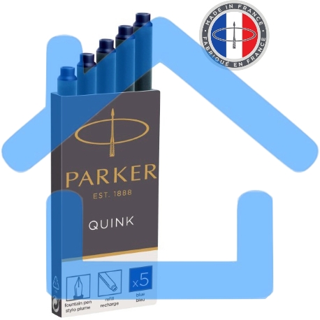 Картридж Parker Quink Z11 (CW1950384) синие чернила, для ручек перьевых (5шт)