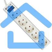 Сетевой фильтр Defender ES 99481 белый, 1.8 м, EURO, 5 розеток, 2200 Вт