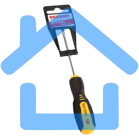 Отвертка шлицевая SL 3х75 мм, двухкомпонентная рукоятка Rexant-1