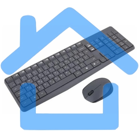 Комплект клавиатура + мышь Logitech MK235 клав:черный мышь:черный USB беспроводная-35