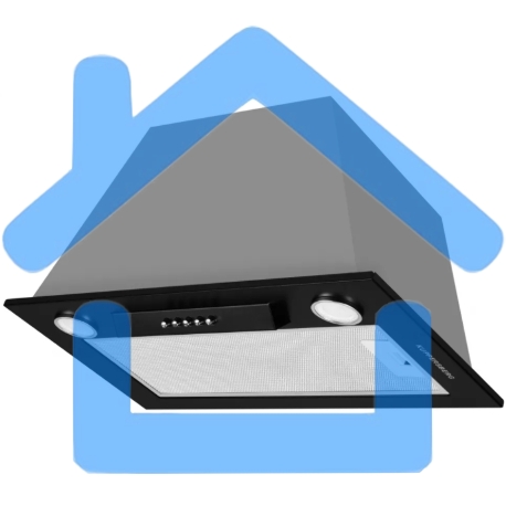 Вытяжка встраиваемая Kuppersberg Inlinea 52 BX черный/серебристый, 52 см, 1300 куб. м/ч, 41 дБ-2