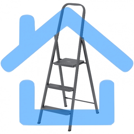 Стремянка 3 ступени, компактная, стальная Россия Сибртех