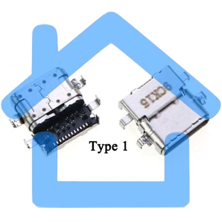 Разъем USB TYPE-C для ноутбука Lenovo ThinkPad E480 E485 E580 E585 R480 E590 VER-1 (9CK15)