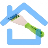 Шпательная лопатка из нержавеющей стали, 80 мм, пластмассовая ручка Сибртех 85547