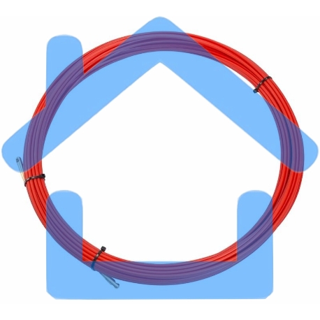 Протяжка кабельная (мини УЗК в бухте), стеклопруток, d=3,5мм, 20м КРАСНАЯ-2