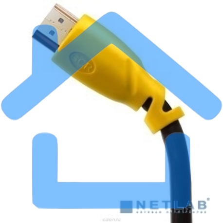 Кабель Greenconnect Кабель 1.5m v1.4 HDMI M/M черный, желтые коннекторы, OD7.3мм, 30/30 AWG, позолоченные контакты, Ethernet 10.2 Гбит/с, 3D, 4K, экран (GCR-HM340-1.5m)-6