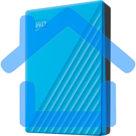 Накопитель Portable HDD 5Tb WD My Passport (Blue), USB 3.2 Gen1, 107x75x19мм, 210g /12 мес./-9