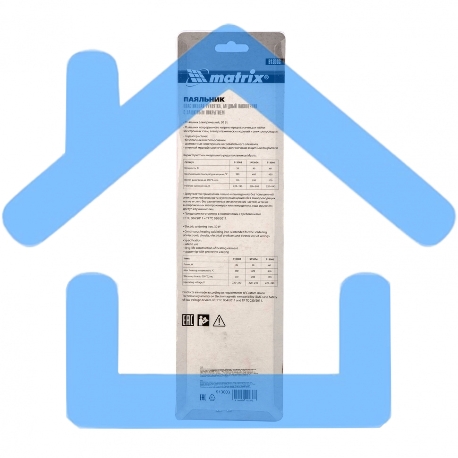 Паяльник Matrix, пластиковая рукоятка,медный наконечник с долговечным защитным покрытием, 30W