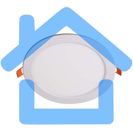 Светильник светодиодный ультратонкий встраив. PPL-R 12Вт 6500К IP40 WH d170мм круглый Jazzway 5008564A