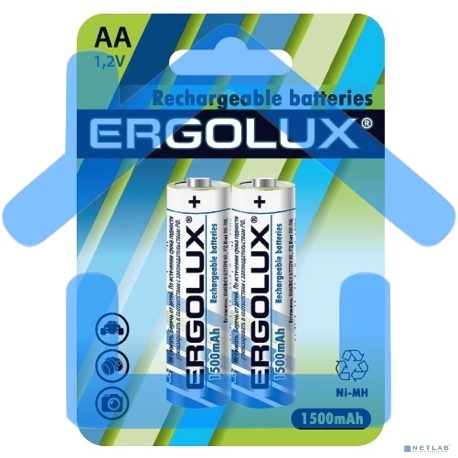 Аккумулятор AA Ni-MH 1.2В 1500мА.ч BL-2 (блист.2шт) Ergolux 12975-1