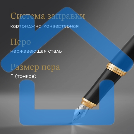 Ручка перьевая Parker Urban Core F309 (CW1931593) Muted Black GT F сталь нержавеющая, подарочная коробка-4