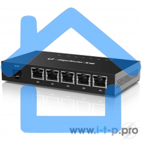 Сетевое оборудование UBIQUITI ER-X-SFP Маршрутизатор 5x Ethernet, 1x SFP, раздача PoE-4